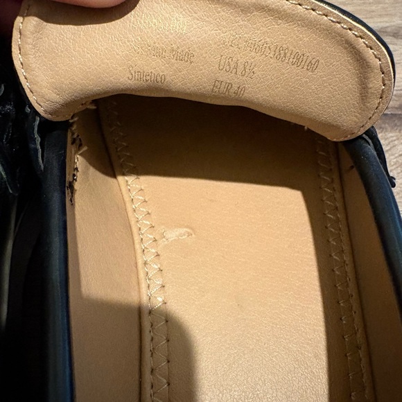 Elegant women’s Black Loafers with Gold Accent - Picture 5 of 5